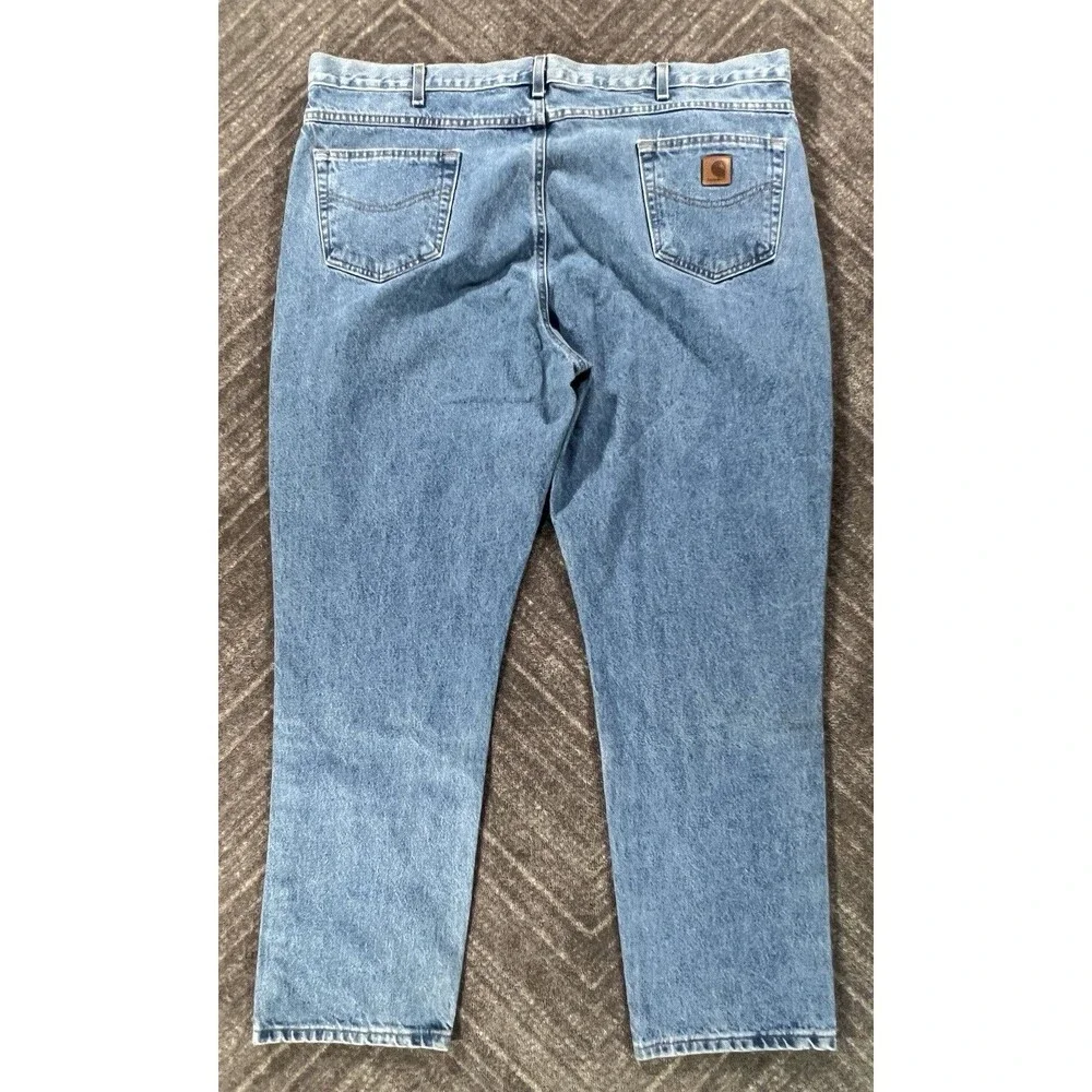 Carhartt Men’s Traditional Fit Work Blue Jeans 5 Pocket B18 STW 46 X 32